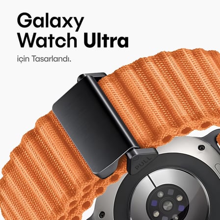 Samsung Galaxy Watch Ultra 47mm ile Uyumlu Delikli Model Trail Loop Yumuşak ve Hafif Kumaş Kordon