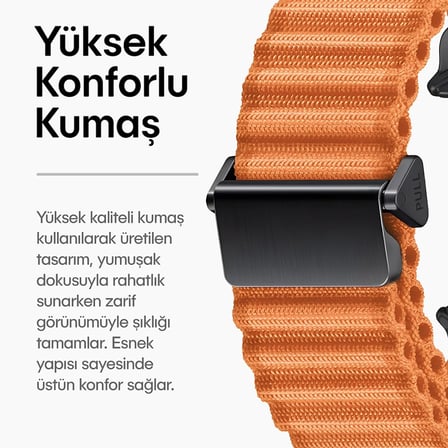 Samsung Galaxy Watch Ultra 47mm ile Uyumlu Delikli Model Trail Loop Yumuşak ve Hafif Kumaş Kordon