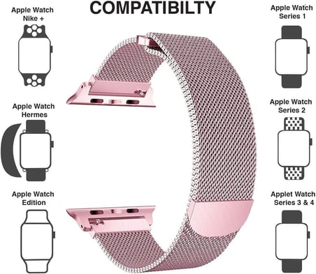 Apple Watch Series 7 45mm için Kordon Milan İlmik Gümüş [Watch Series 7 45mm ile Uyumlu Kordon - Gümüş]