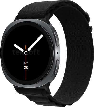 Samsung Galaxy Watch 9/8 (40mm/44mm) ve Watch 8 Classic (46mm) ile Uyumlu Metal Bağlantılı, Hafif ve Yumuşak Kumaş Alpine Loop Kordon