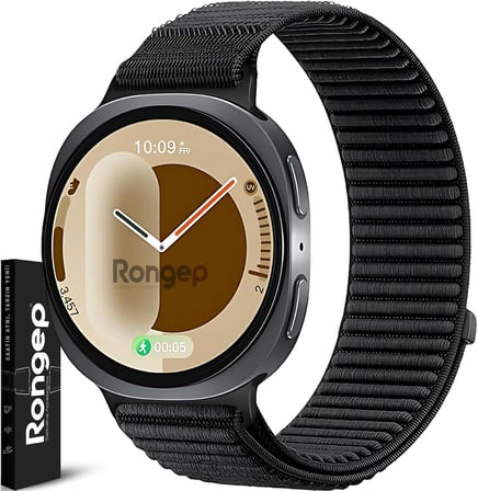 Samsung ile Uyumlu Mountain Loop Kordon Galaxy Watch 8 44mm/40mm/Classic 46mm [2025] için 1.Sınıf Dokuma Kumaş Metalik Bağlantılı Galaxy Watch 8 44mm Kordon Premium Yumuşaklıkta Kayış