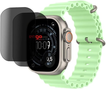 Apple Watch Ultra 3 49mm İle Uyumlu Hayalet Ekran Koruyucu, Yandan Görünmeyen Anti-Spy Gizlilik (Privacy) Koruması, 9h Temperli Nano Kırılmaz Esnek Cam, Parmak İzi Önleyici 2 Adet