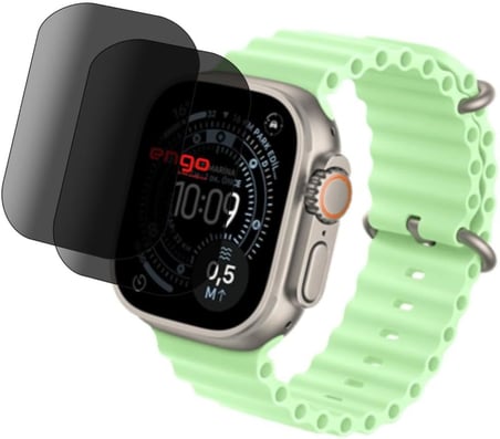 Apple Watch Ultra 3 49mm İle Uyumlu Hayalet Ekran Koruyucu, Yandan Görünmeyen Anti-Spy Gizlilik (Privacy) Koruması, 9h Temperli Nano Kırılmaz Esnek Cam, Parmak İzi Önleyici 2 Adet