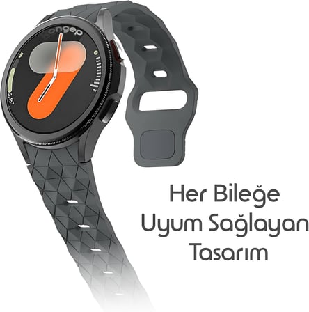 [Football Pattern] Samsung Galaxy Watch 7/6/5/4 (40mm/44mm) Serisi ile Uyumlu Rahat ve Yumuşak Watch 6/4 Classic (47/43/42mm) Kordonu Pin-and-Tuck Toka Galaxy Watch 7 Kordon