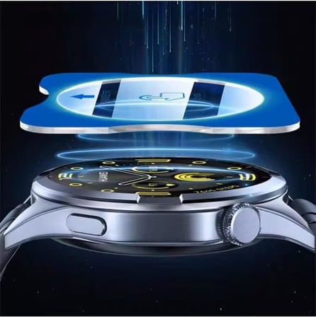 Huawei ile uyumlu Watch GT 6 46mm Kolay Uygulama Aparatlı Cam Ekran Koruyucu 01 (41/42MM DEĞİL)