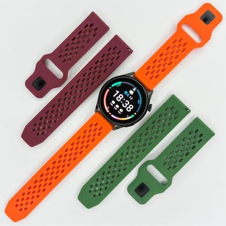 Huawei ile Uyumlu Air Loop 22mm Kordon GT6/GT6 Pro/GT5/GT5 Pro/GT4/GT3/GT3 Pro/GT2/GT2 Pro 46mm için Pin-and-Tuck Toka GT6 Pro Kordon Yumuşak Doku Nefes Alabilen Delikli GT6 Kordonu