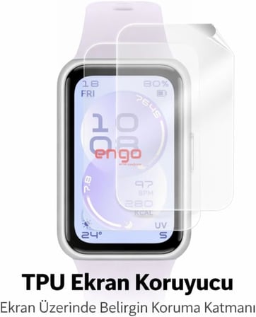 Huawei Band 11 İle Uyumlu Ekran Koruyucu, Tam Kaplayan Akıllı Saat Koruması, Çizilmeye Dayanıklı Tpu Koruma 2 Adet, Hd Şeffaf