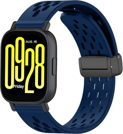 Xiaomi ile Uyumlu Air Loop Kordon Redmi Watch 5 Active/Lite/Watch S4/Watch 2/2Pro/S3/S1/S1Pro için Manyetik Kilit Tokalı Nefes Alan Delikli Doku Redmi Watch 5 Active/Lite Kordonu