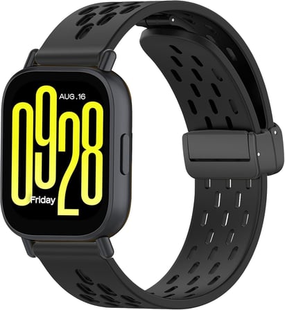 Xiaomi ile Uyumlu Air Loop Kordon Redmi Watch 5 Active/Lite/Watch S4/Watch 2/2Pro/S3/S1/S1Pro için Manyetik Kilit Tokalı Nefes Alan Delikli Doku Redmi Watch 5 Active/Lite Kordonu