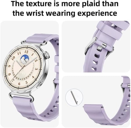 [Spring Loop] Huawei GT6 41mm/GT5 Pro 42mm/GT5 41mm/GT4 41mm ile Uyumlu Silikon Kordon Yüzeyi Dalgalı Görünümlü GT6 41mm Kayış Rahat ve Yumuşak Silikonlu Huawei GT6 41mm Kordonu