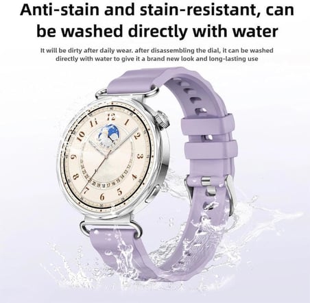 [Spring Loop] Huawei GT6 41mm/GT5 Pro 42mm/GT5 41mm/GT4 41mm ile Uyumlu Silikon Kordon Yüzeyi Dalgalı Görünümlü GT6 41mm Kayış Rahat ve Yumuşak Silikonlu Huawei GT6 41mm Kordonu