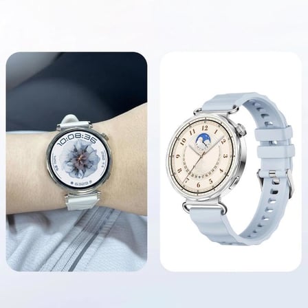 [Spring Loop] Huawei GT6 41mm/GT5 Pro 42mm/GT5 41mm/GT4 41mm ile Uyumlu Silikon Kordon Yüzeyi Dalgalı Görünümlü GT6 41mm Kayış Rahat ve Yumuşak Silikonlu Huawei GT6 41mm Kordonu