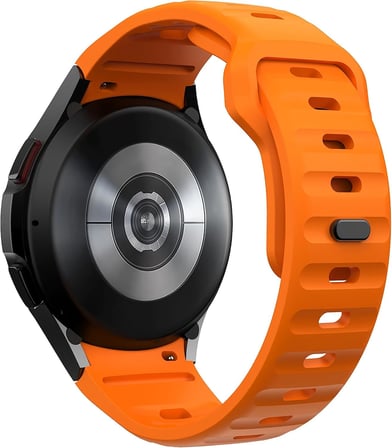 Samsung Galaxy Watch 7/6/5/4/FE Serisi (40mm/44mm), Watch 6/4 Classic (47mm/43mm/42mm) ve Samsung Watch 5 Pro (45mm) İçin Yumuşak ve Konforlu Rugged 20mm Silikon Kordon