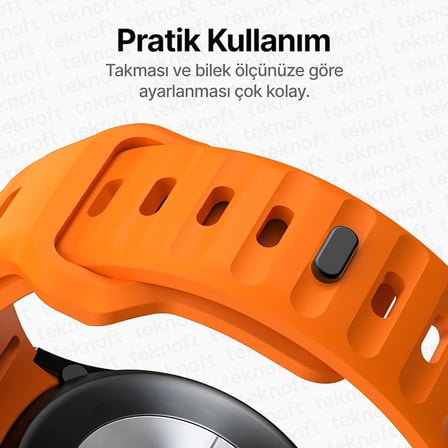 Samsung Galaxy Watch 7/6/5/4/FE Serisi (40mm/44mm), Watch 6/4 Classic (47mm/43mm/42mm) ve Samsung Watch 5 Pro (45mm) İçin Yumuşak ve Konforlu Rugged 20mm Silikon Kordon