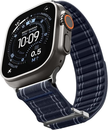 Apple Watch 49/46/45mm Ultra 3/2/1 / Seri 11/10/9/8/7 ile Uyumlu Kordon Kayış Band WBF0 Navy - AMP10143