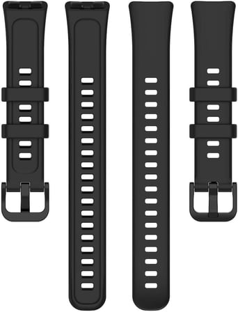 Huawei Band 8 Uyumlu Klasik Kordon – Ayarlanabilir Delikli Tasarım | Şık ve Rahat Bileklik | Akıllı Saat Kayışı (Siyah)