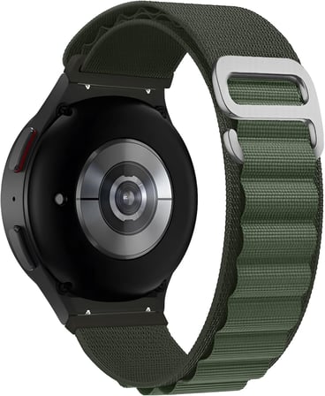 Samsung Galaxy Watch 7/6/5/4/FE Serisi (40mm/44mm) Watch 6/4 Classic (47mm/43mm/42mm) Samsung Watch 5 Pro 45mm İçin Hafif ve Yumuşak 20mm Kavisli Alpine Loop Kumaş Kordon