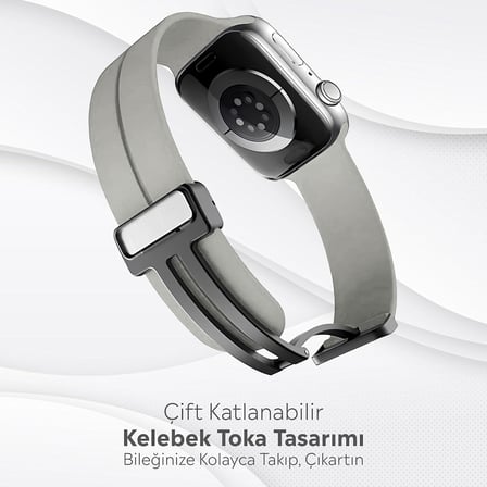 Apple Watch Series SE/11/10/9/8/7/6/5/4/3 ile Uyumlu Silikon Kordon (BBL84)