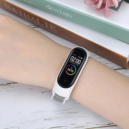 Xiaomi Mi Band 7/6/5/4 ile Uyumlu Hasır Örme Kordon Terletmeyen Nefes Alabilen Kumaş Hafif Yapı Cildi Tahriş Etmeyen Cırt Cırt Tasarım Yumuşak ve Rahat Mi Band 7 Kordonu