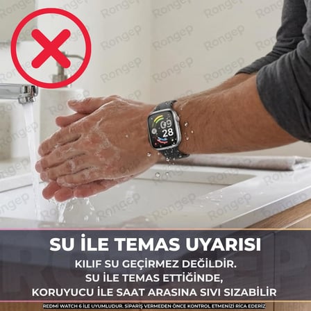 [Soft-Case] Xiaomi Redmi Watch 6 ile Uyumlu 360° Kasa Koruyucu Kılıfı Yumuşak TPU Malzeme Dokunmatiği ve Netliği Etkilemeyen Darbelere Karşı Redmi Watch 6 Ekran Koruyuculu Kılıf (Şeffaf)