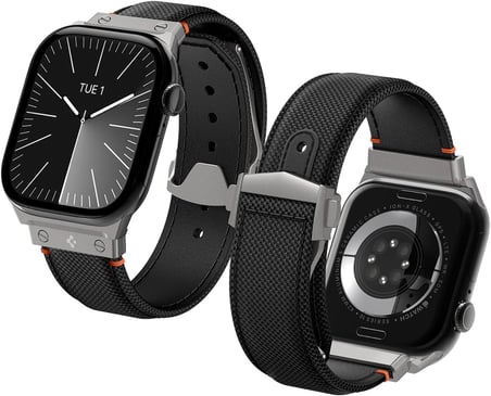 Apple Watch 49/46mm Ultra 4/3/2/1 / Seri 12/11/10 ile Uyumlu Kordon Kayış Band Classic Fit Black - AMP09304