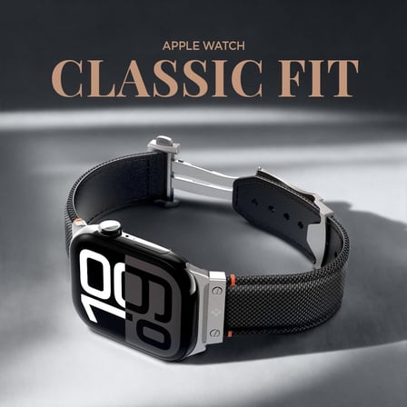 Apple Watch 49/46mm Ultra 4/3/2/1 / Seri 12/11/10 ile Uyumlu Kordon Kayış Band Classic Fit Black - AMP09304