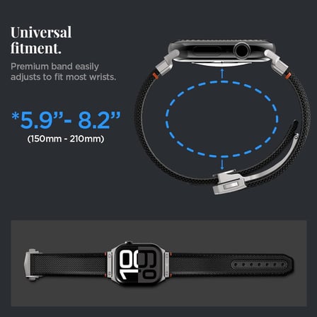 Apple Watch 49/46mm Ultra 4/3/2/1 / Seri 12/11/10 ile Uyumlu Kordon Kayış Band Classic Fit Black - AMP09304