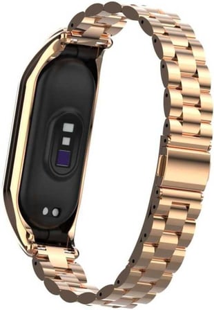 Xiaomi Mi Band 7 Metal Kordon ile Şıklık ve Dayanıklılığı Buluşturun | Mi Band 7 ile Uyumlu KRD 04 Model | Ayarlanabilir Kilit Mekanizması - Siyah
