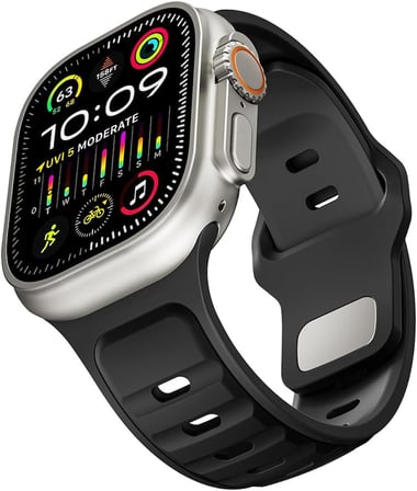 Apple Watch Ultra 49mm Uyumlu Silikon Kordon - Esnek ve Dayanıklı Akıllı Saat Kayışı | Ayarlanabilir, Konforlu ve Şık Tasarım