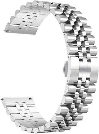 Galaxy Watch Active 2 44mm İle Uyumlu KRD, 36 20mm Metal Zore Kordon, Gümüş