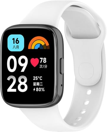 Xiaomi Redmi Watch 3 Active ile Uyumlu Klasik Zore Kordon – Beyaz