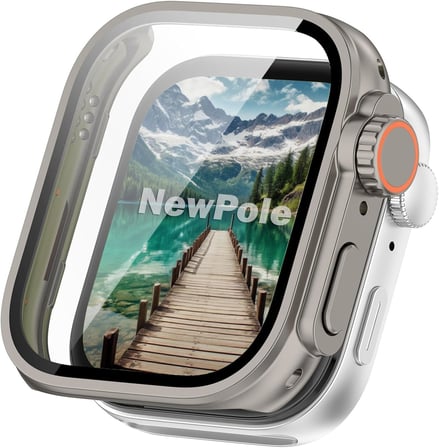 Huawei Watch Fit 3 için Ekran Koruyucu Kılıf - Watch Ultra 2 Görünümü Veren Tam Kaplayan Kasa Koruyucu - Huawei Watch Fit 3 ile Uyumlu (Titanyum)