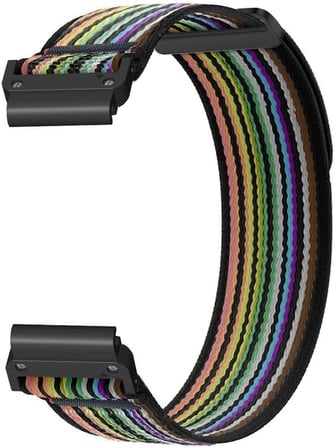 Garmin ile Uyumlu Travel Loop 26mm Kumaş Kordon Fenix ​​8 Amoled 51mm/​​8 MIP 51mm/​​7X/​​7X Pro/​​6X/​​6X Pro/5X/5X Plus/Enduro 3/2 için Hafif Yapılı Cırt Cırt Tasarım Rahat Kayış