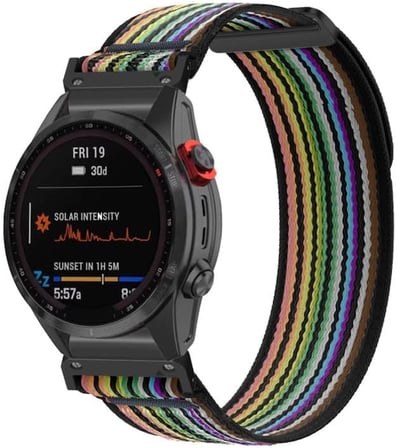 Garmin ile Uyumlu Travel Loop 26mm Kumaş Kordon Fenix ​​8 Amoled 51mm/​​8 MIP 51mm/​​7X/​​7X Pro/​​6X/​​6X Pro/5X/5X Plus/Enduro 3/2 için Hafif Yapılı Cırt Cırt Tasarım Rahat Kayış