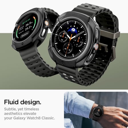 Galaxy Watch 8 Classic (46mm) ile Uyumlu Kılıf Liquid Air Matte Black - ACS09841