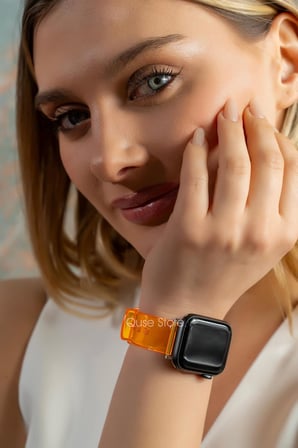 Apple Watch ile Uyumlu Transparan Silikon Kordon, Series 10/11/SE/SE2/SE3/9/8/7/6/5, 42mm/41mm/40mm & 46mm/45mm/44mm