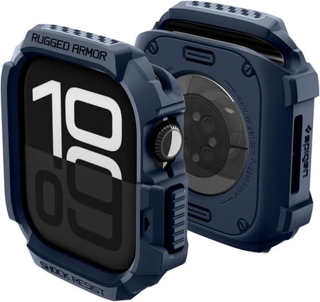 Apple Watch 46mm Seri 11/10 ile Uyumlu Kılıf Rugged Armor 2 Navy Blue - ACS10501