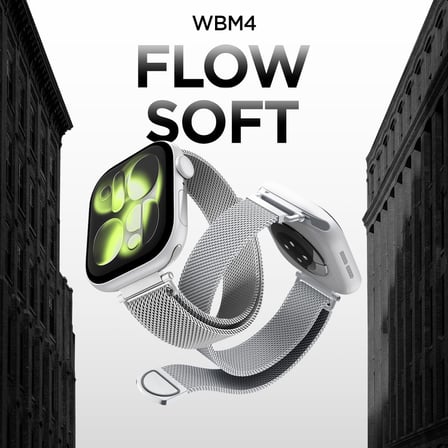 Apple Watch 42mm Seri 11/10 ile Uyumlu Kordon Kayış Band WBM4 Silver - AMP10498