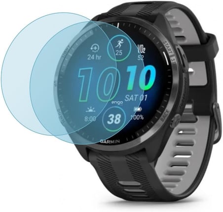 Garmin Forerunner 965 İle Uyumlu Ekran Koruyucu Çizilmeye Dayanıklı Akıllı Saat Koruması, 9H Temperli Kırılmaz Esnek Nano Cam, Hd Şeffaf 2 Adet
