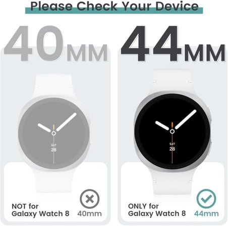 Samsung ile uyumlu Galaxy Watch 8 44mm Kolay Uygulama Aparatlı Cam Ekran Koruyucu