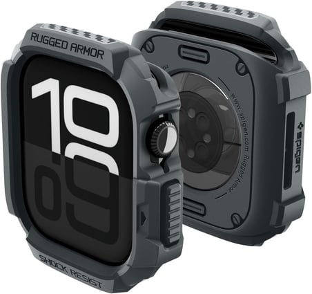 Apple Watch 46mm Seri 11/10 ile Uyumlu Kılıf Rugged Armor 2 Dark Gray - ACS10500