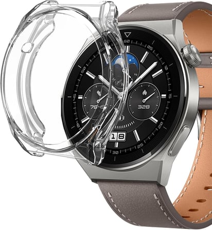 Huawei Watch 4 Pro için Kılıf 360 Full Round Soft Silicone Şeffaf [Watch 4 Pro ile Uyumlu Kılıf - Şeffaf]