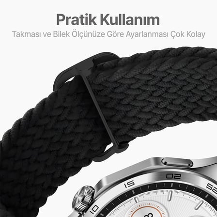 22mm ile Uyumlu Saatler için Solo Loop 46mm Yumuşak Kumaş Kordon HUAWEI Watch (GT7 Pro/GT7/GT6 Pro/GT6/GT5 Pro/GT5/GT4/Watch 4 Pro/GT3/GT3 Pro/GT2/GT2 Pro) (Mavi)