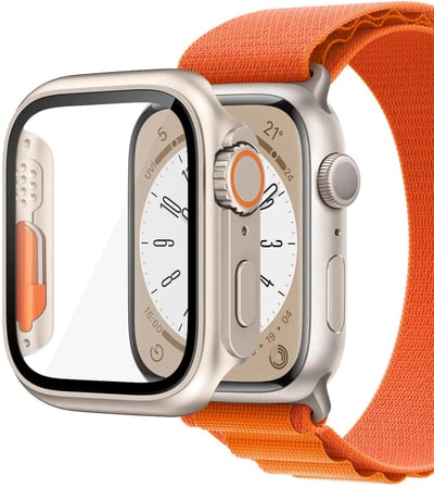 Apple Watch Series 3 38mm için Kılıf Apple Watch Ultra Dönüştürücü Ekran Koruyucu Kasa Yıldız Işığı [Watch Series 3 38mm ile Uyumlu Kılıf - Yıldız Işığı]