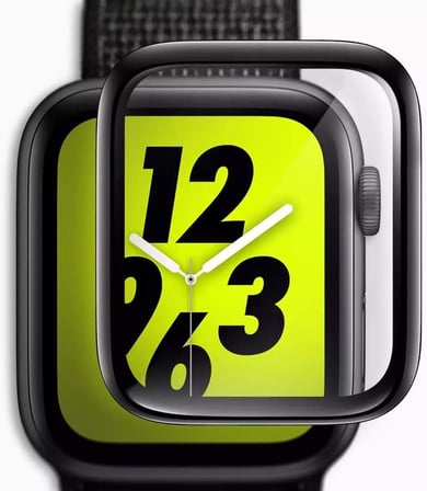 Apple Watch Series 10 46mm Tam Kaplayan Temperli Cam Ekran Koruyucu Siyah [Watch Series 10 46mm ile Uyumlu Ekran Koruyucu - Siyah]