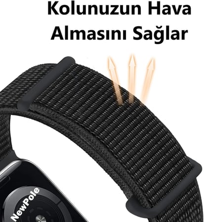 Apple Watch 45mm 44mm 42mm 49mm Uyumlu Velcro Kordon Kopma Karşıtı Ayarlanabilir Rahatsız Etmeyen Watch Ultra 2/1 9 8 SE 7 6 5 4 3 2 1 Uyumlu Kordon