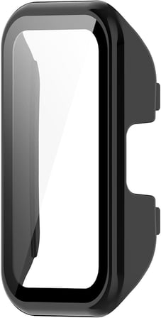 [Protective-Case] Huawei Band 10-9-8 için 2’si 1 Arada Sert Polikarbonat Kasa Koruyucu Dokunma ve Netliği Etkilemeyen Darbeye ve Çizilmeye Karşı Huawei Band 10 Ekran Koruyucu Kılıf (Siyah)