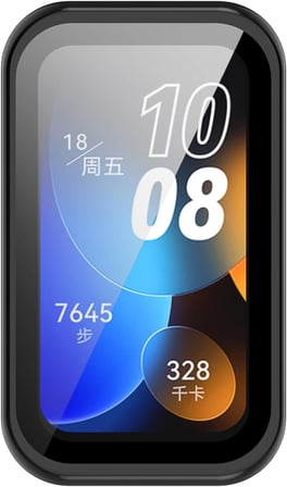 [Protective-Case] Huawei Band 10-9-8 için 2’si 1 Arada Sert Polikarbonat Kasa Koruyucu Dokunma ve Netliği Etkilemeyen Darbeye ve Çizilmeye Karşı Huawei Band 10 Ekran Koruyucu Kılıf (Siyah)