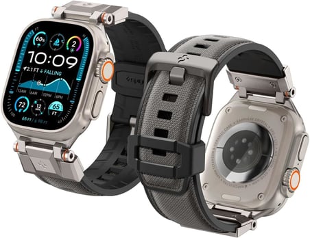 Apple Watch 49/46mm Ultra 4/3/2/1 / Seri 12/11/10 ile Uyumlu Kordon Kayış Band DuraPro Armor Gray - AMP09104
