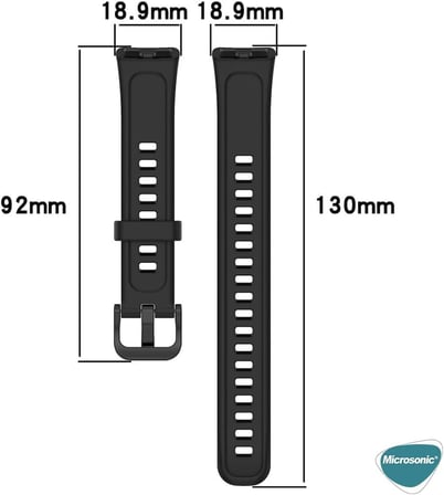 Huawei Band 9 için Kordon, Silicone Sport Band Siyah [Band 9 ile Uyumlu Kordon - Siyah]